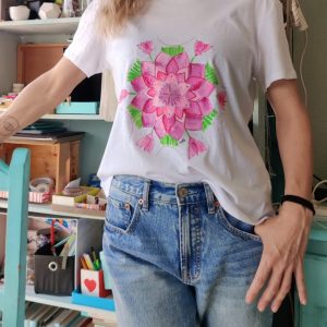Camiseta Mandala Pink Lotus