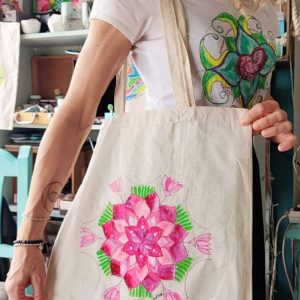 Bolsa Tote Bag Mandala Pink Lotus